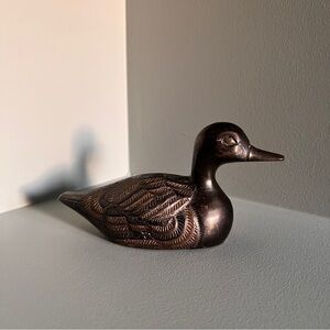 Dark Bronze Duck Figurine